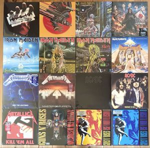 47位 LP Hard Rock レコード 74枚セット/ Guns N’ Roses Metallica AC/DC Iron Maiden Judas