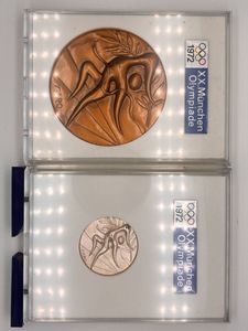 ミュンヘンオリンピック 記念メダル 1972 岡本太郎 銀 銅 セット 純銀