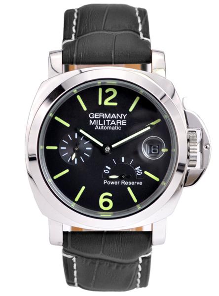 GERMANY MILITARE ドイツ製 自動巻パワーリザーブ MM-121S4AL 黒