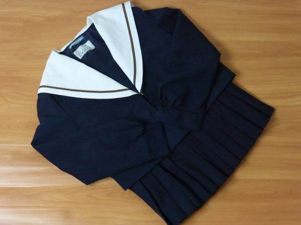 1593冬セーラー服★旭丘高★上下（洗濯済み）