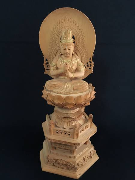 ◆仏教/仏像◆木製『如来/菩薩/御釈迦様/坐像』木彫り/置物/彫刻
