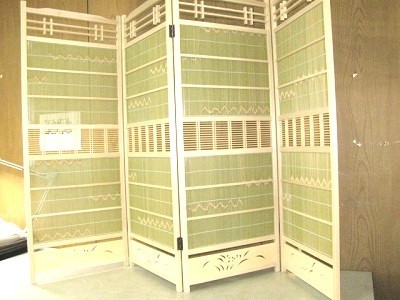♪∮▽美品【大湊文吉商店】簾屏風 72357