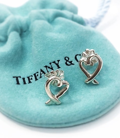 36 ★ティファニー★ ラヴィングハート　ピアス　925　☆美品☆