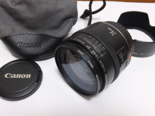 Canon☆キャノン EF 24mm F2.8 広角レンズ 単焦点 フィルタ付♪ CANON