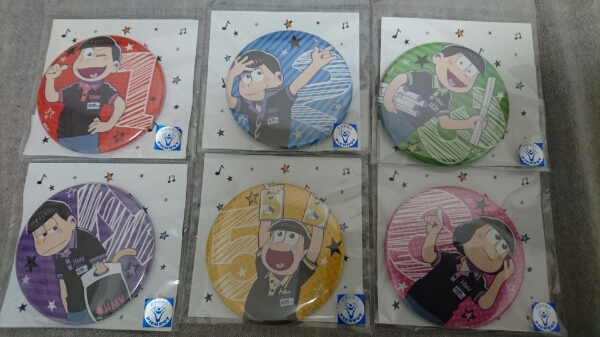 HMV おそ松さん 缶バッジ全6種 カラ松チョロ松一松十四松トド松
