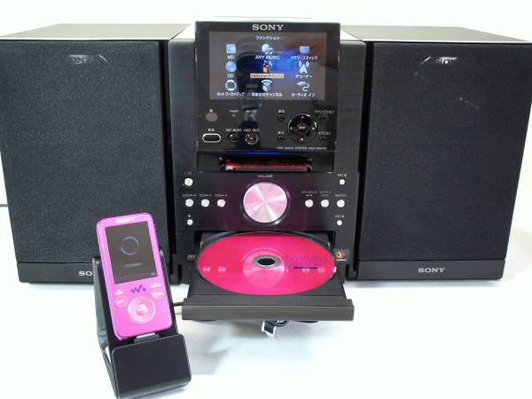 250GB HDD搭載 SONY NAS-M90HD MD/CD＋ウォークマンスタンド