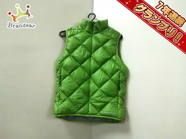 モンベル ダウンベスト S レディース 美品 ライトグリーン