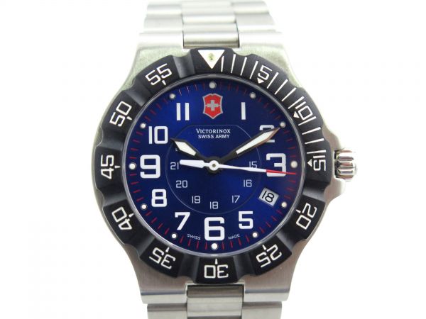 1円 ビクトリノックス スイスアーミー デイト メンズ ネイビー