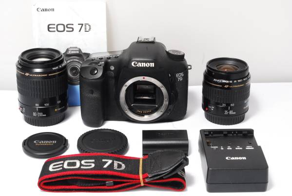 ★極上品★Canon キヤノン EOS 7Ｄ 純正Wレンズセット