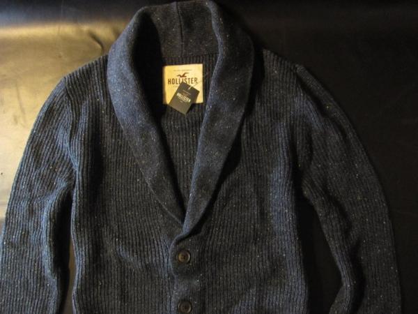 本物正規◆ホリスター◆ショールカーディガンネップ0318-202紺/M