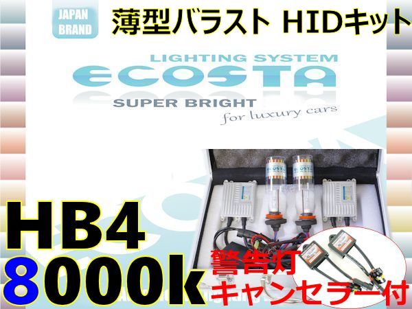 HB4 8000k HID キット 35W 警告灯 キャンセラー SET ECOSTA (A2)