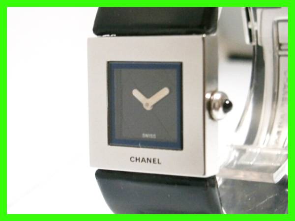【シャネル】 マトラッセ SS/エナメル クォーツ 電池交換済 美品
