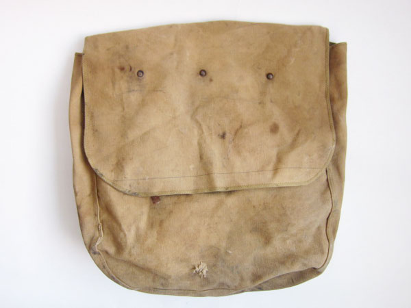 ビンテージ キャンバス 大型 リュックサック 土色系/D101