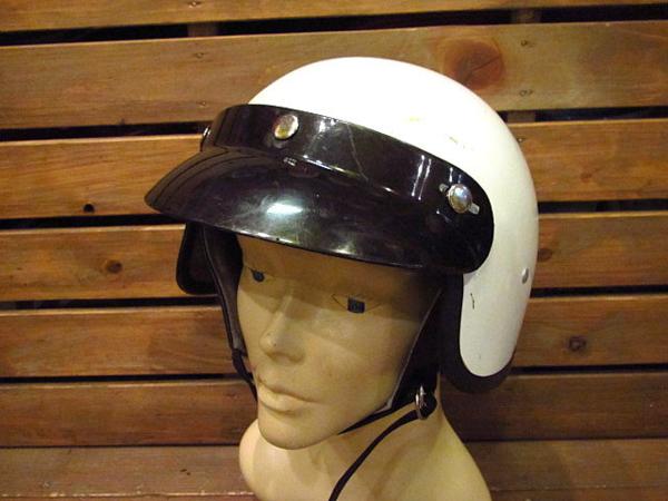 白 ジェットヘルメット ビンテージ ハーレー 60's70's - メルカリ