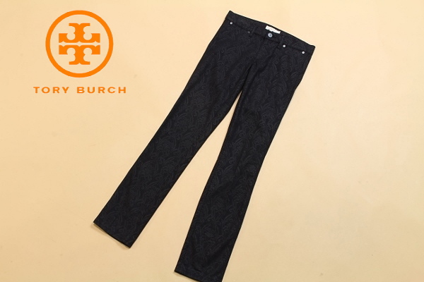 ☆TORY BURCH/トリーバーチ 花柄 プリント パンツ 25 黒