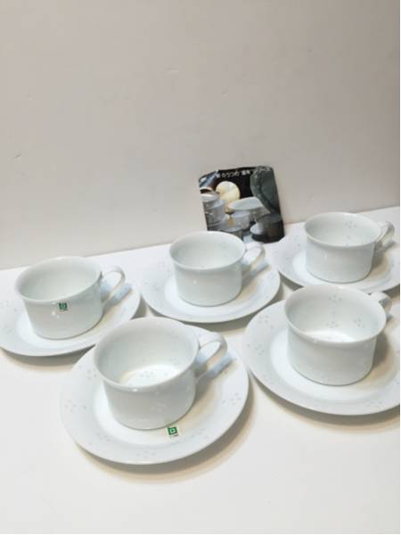 未使用♪白山陶器 ほたる星華 コーヒーセット5客 森正洋柳宗理