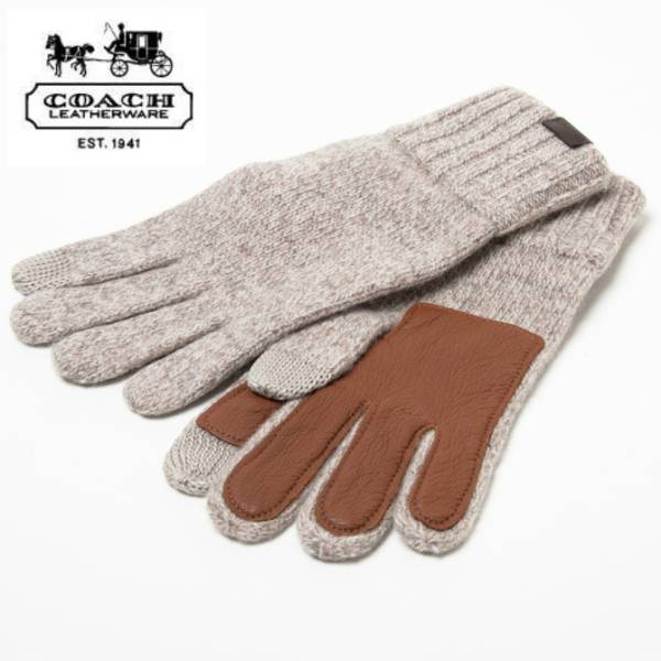 COACH コーチ 手袋 ウール&times;レザー スマホ対応(その他)｜売買されたオークション情報、yahooの商品情報をアーカイブ公開 - オークファン 服飾小物