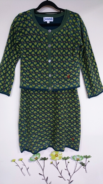 ホコモモラ ワンピース アンサンブル 40 美品 毛100%