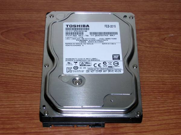 ★ 1.0TB ★ TOSHIBA 【 DT01ACA100 】 7200回転 稼働少 ★D9NS