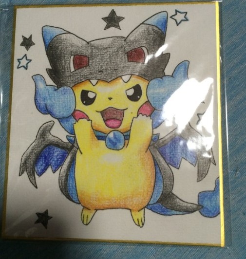 手書きイラスト 小色紙 ポケモン 2枚セット(手描きイラスト)｜売買