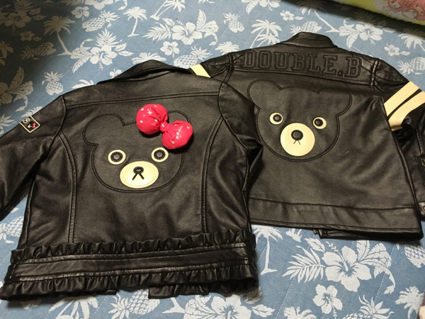 ミキハウス ダブルB レザージャケット ライダース うさこ 8090