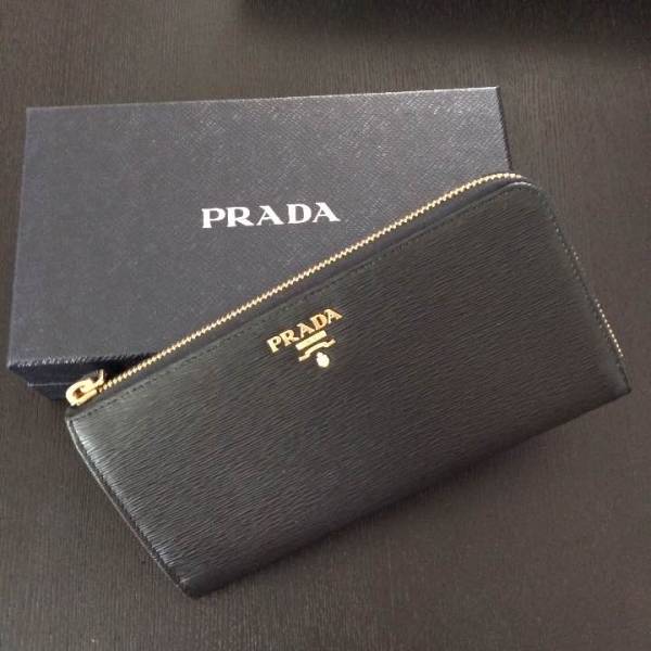 アウトレット公式店 新品 プラダ PRADA L字ジップ長財布 1ML183 黒
