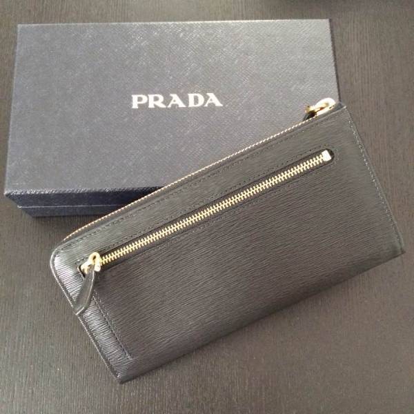 アウトレット公式店 新品 プラダ PRADA L字ジップ長財布 1ML183 黒