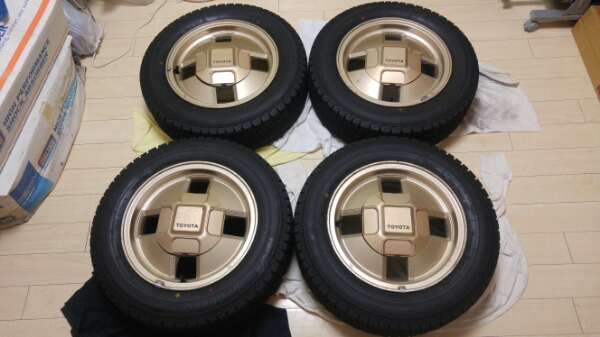 AE86 トレノ 純正アルミ ホイール 14インチ スタッドレスバリ溝