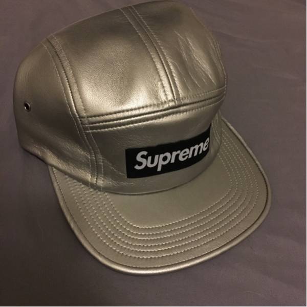 16fw Supreme Leather Camp Cap Gun Meta シルバー キャップ(帽子)|売買されたオークション情報 ...