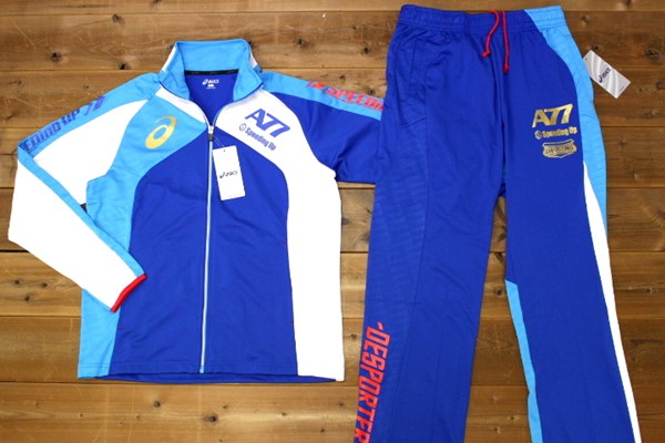 ★アシックス ASICS A77 上下セット 青 [SETXAT703-4643-S]五