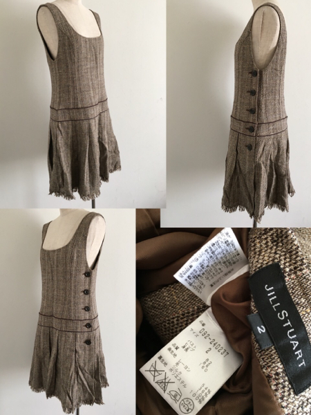 Jillstuart ジルスチュアート ツイードワンピース ジャンパースカート 秋冬 ワンピース ミニ 売買されたオークション情報 Yahooの商品情報をアーカイブ公開 オークファン Aucfan Com