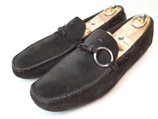 5151□PRADA/プラダ□イタリア製ドライビングモカシン/25.5cm□ プラダ