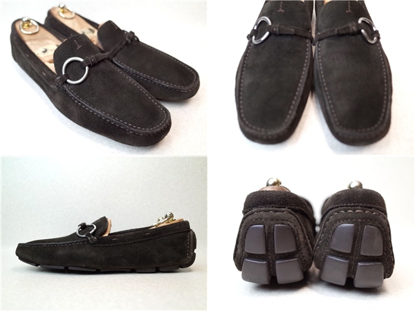 5151□PRADA/プラダ□イタリア製ドライビングモカシン/25.5cm□ プラダ
