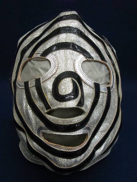 ●プロレス46 シコデリコ 銀ラメ マスク/渦巻き/竜巻仮面