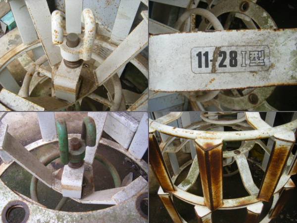 千葉　鉄車輪セット 11-28型 トラクターパーツ カゴ車輪