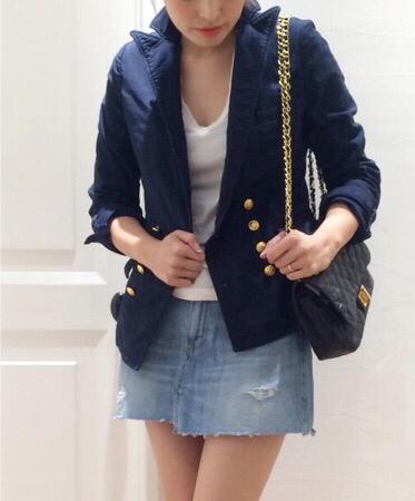 新品同様ドゥーズィエムクラス金ボタンコットンジャケットsize36 