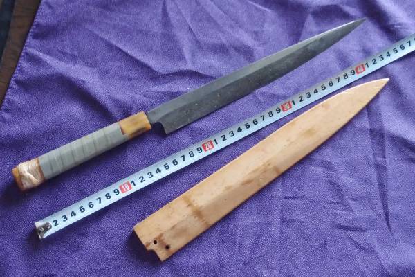 ビコット　中古　八木包丁店 銅製　卵焼き　源金吉　京都 未使用品 八木包丁店 源金吉 和包丁5点セット 柳刃 出刃 菜切 刺身