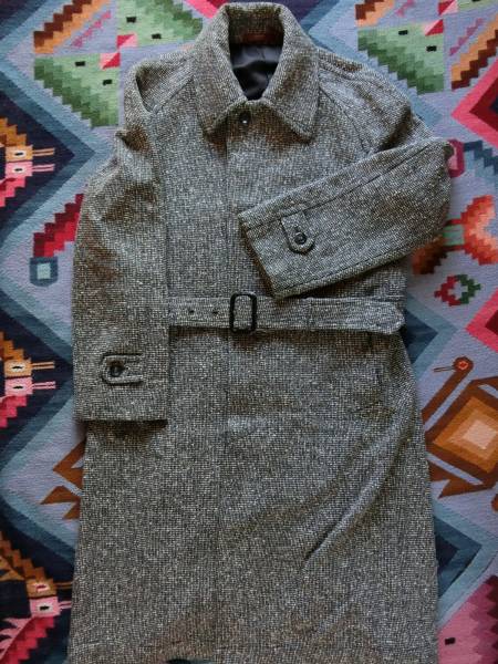 ★DuRBAN.ダーバン★厚手ツィード/シングル.トレンチコート【M】