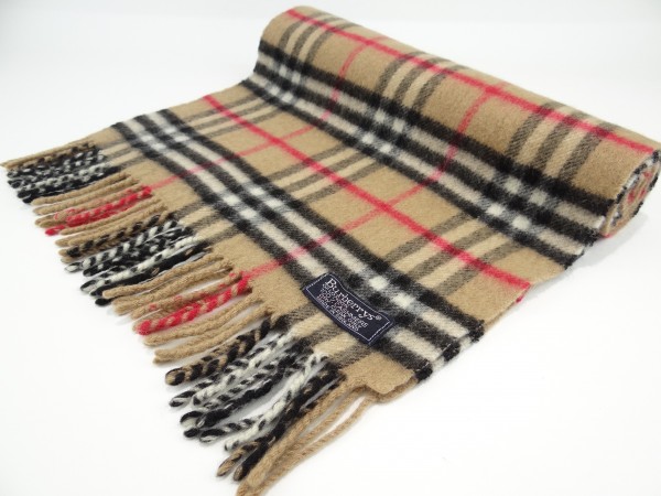 ★BURBERRY バーバリー カシミヤマフラー イギリス製 130g
