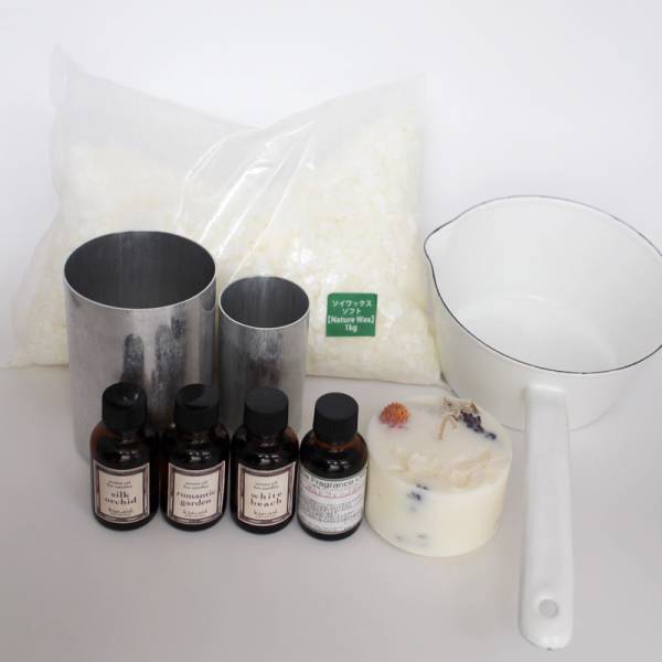 キャンドル製作セット【ソイワックス・香料・ホーロー鍋など】