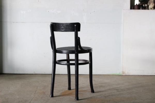 TB526アサヒビール 籐編みの古い椅子◇チェア/ラタン/曲げ木_2