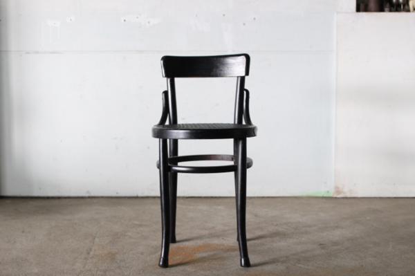 TB526アサヒビール 籐編みの古い椅子◇チェア/ラタン/曲げ木_6