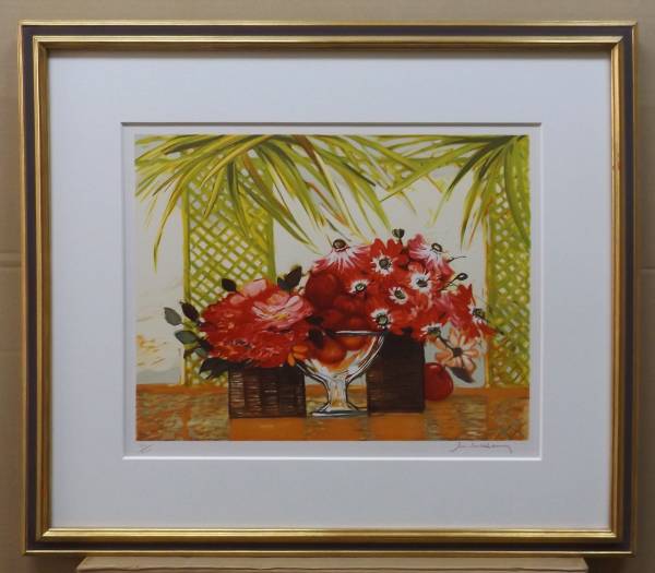 藤城清治 リトグラフ大型作品 美品真作未来へ向けての美しい橋 額付真