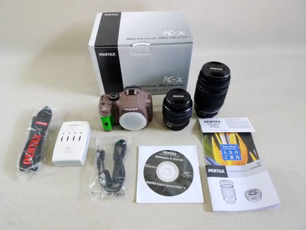 PENTAX ズームレンズ　箱付き □PENTAX K-x ダブルズームセット 元箱＆おまけ付 【公式通販】