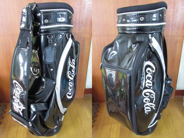 CocaCola コカコーラ 3点式 大きなエナメルキャディバッグ○ ☆ 名