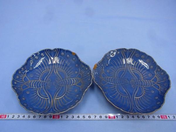 大明萬暦年製】瑠璃釉皿 五客揃 古玩 中国美術 唐物 時代物 骨董 大明