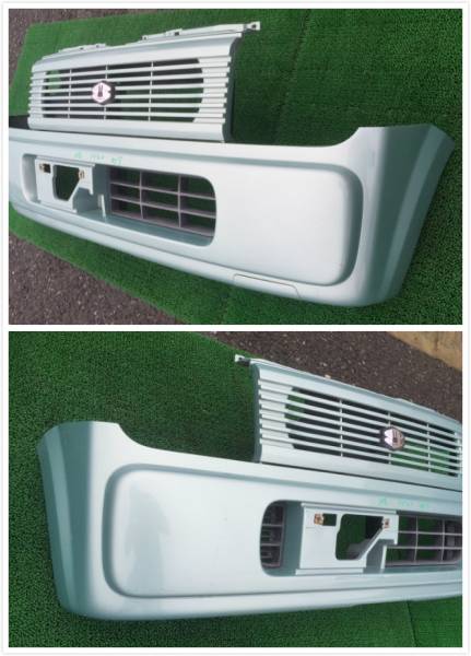 ラパン HE21S フロントバンパー【グリーン／ZJ9】良品 ラパン HE21S