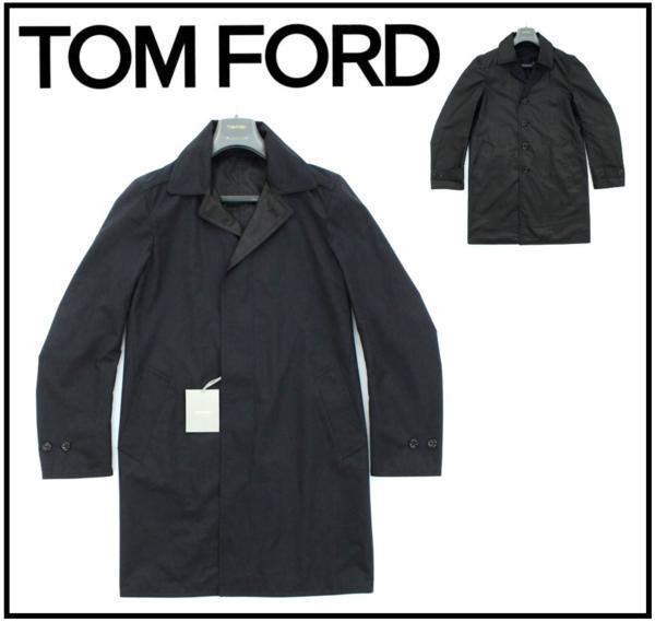 48万新品◆50M~L◆TOM FORDトムフォード 紺黒リバーシブルコート