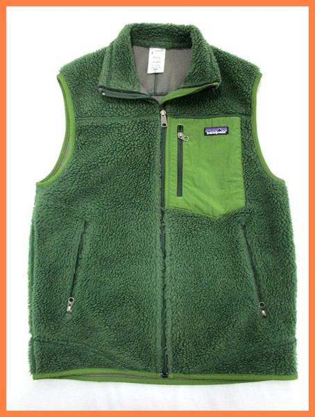 27230★美品 パタゴニア フリース クラシックベスト グリーン/S