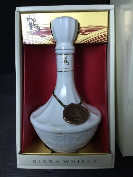 古酒 未開栓 NIKKA ニッカ ウイスキー 鶴 白 陶器 750ml 箱 未開封&gt